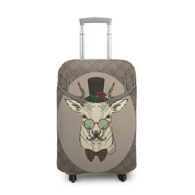 Чехол для чемодана 3D с принтом Deer в Тюмени, 86% полиэфир, 14% спандекс | двустороннее нанесение принта, прорези для ручек и колес | 2016 | christmas | deer | год | новогодний | новый | олень | рождественский | с новым годом