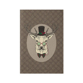 Обложка для паспорта матовая кожа с принтом Deer в Тюмени, натуральная матовая кожа | размер 19,3 х 13,7 см; прозрачные пластиковые крепления | 2016 | christmas | deer | год | новогодний | новый | олень | рождественский | с новым годом