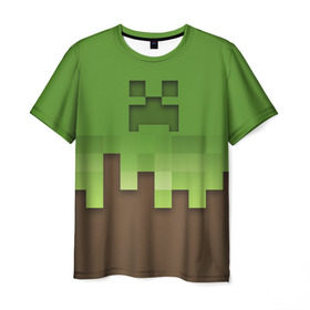 Мужская футболка 3D с принтом Minecraft edition в Тюмени, 100% полиэфир | прямой крой, круглый вырез горловины, длина до линии бедер | creeper | minecraft