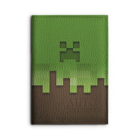Обложка для автодокументов с принтом Minecraft edition в Тюмени, натуральная кожа |  размер 19,9*13 см; внутри 4 больших “конверта” для документов и один маленький отдел — туда идеально встанут права | creeper | minecraft