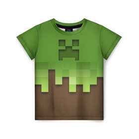 Детская футболка 3D с принтом Minecraft edition в Тюмени, 100% гипоаллергенный полиэфир | прямой крой, круглый вырез горловины, длина до линии бедер, чуть спущенное плечо, ткань немного тянется | creeper | minecraft