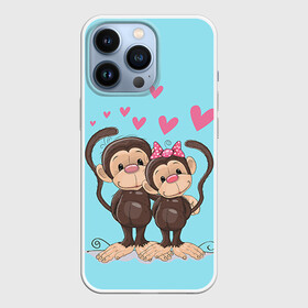 Чехол для iPhone 13 Pro с принтом Обезьянки в Тюмени,  |  | 2016 | год | любовь | мартышка | новый | обезьяна | с новым год