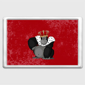 Магнит 45*70 с принтом Обезьяна король в Тюмени, Пластик | Размер: 78*52 мм; Размер печати: 70*45 | 2016 | год | король | корона | мартышка | новый | обезьяна | с новым год