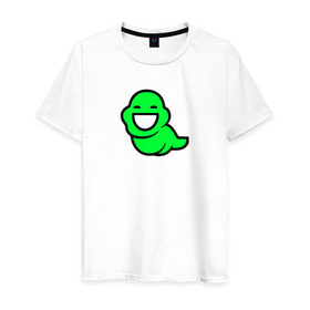 Мужская футболка хлопок с принтом Хоумстак. Джон Эгберт в Тюмени, 100% хлопок | прямой крой, круглый вырез горловины, длина до линии бедер, слегка спущенное плечо. | beta | beta kid | homestuck | john egbert | слизень