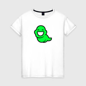 Женская футболка хлопок с принтом Хоумстак. Джон Эгберт в Тюмени, 100% хлопок | прямой крой, круглый вырез горловины, длина до линии бедер, слегка спущенное плечо | beta | beta kid | homestuck | john egbert | слизень