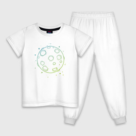 Детская пижама хлопок с принтом Moon в Тюмени, 100% хлопок |  брюки и футболка прямого кроя, без карманов, на брюках мягкая резинка на поясе и по низу штанин
 | луна | луна   стильный принт.moon | полная луна