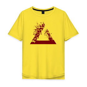 Мужская футболка хлопок Oversize с принтом Witcher Igni sign в Тюмени, 100% хлопок | свободный крой, круглый ворот, “спинка” длиннее передней части | Тематика изображения на принте: 
