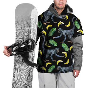 Накидка на куртку 3D с принтом Обезьянки и бананы в Тюмени, 100% полиэстер |  | Тематика изображения на принте: банан