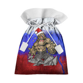 Подарочный 3D мешок с принтом Медведь в Тюмени, 100% полиэстер | Размер: 29*39 см | 2016 | год | медведь | мишка | новогодний | новый | патриот | россия | русский | с новым годом | сила | флаг