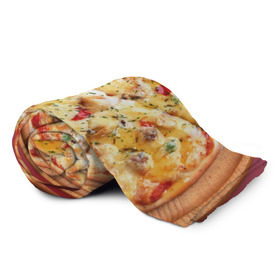 Плед 3D с принтом Пицца в Тюмени, 100% полиэстер | закругленные углы, все края обработаны. Ткань не мнется и не растягивается | еда | пицца