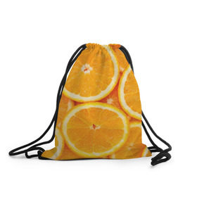 Рюкзак-мешок 3D с принтом Апельсинчик в Тюмени, 100% полиэстер | плотность ткани — 200 г/м2, размер — 35 х 45 см; лямки — толстые шнурки, застежка на шнуровке, без карманов и подкладки | Тематика изображения на принте: orange | апельсин | фрукты