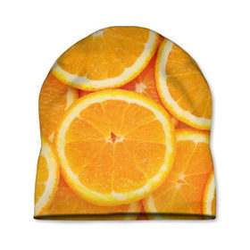 Шапка 3D с принтом Апельсинчик в Тюмени, 100% полиэстер | универсальный размер, печать по всей поверхности изделия | Тематика изображения на принте: orange | апельсин | фрукты