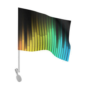 Флаг для автомобиля с принтом Эквалайзер в Тюмени, 100% полиэстер | Размер: 30*21 см | equalizer | звук
