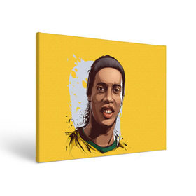 Холст прямоугольный с принтом Ronaldinho в Тюмени, 100% ПВХ |  | football | ronaldinho | роналдиньо | футбол | футболист