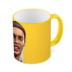 Кружка 3D с принтом Ronaldinho в Тюмени, керамика | ёмкость 330 мл | football | ronaldinho | роналдиньо | футбол | футболист