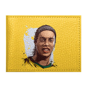 Обложка для студенческого билета с принтом Ronaldinho в Тюмени, натуральная кожа | Размер: 11*8 см; Печать на всей внешней стороне | Тематика изображения на принте: football | ronaldinho | роналдиньо | футбол | футболист