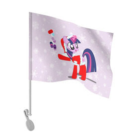 Флаг для автомобиля с принтом My Little Pony в Тюмени, 100% полиэстер | Размер: 30*21 см | friendship is magic | mlp | my little pony | new year | pinky pie | swag | дружба   это чудо | мой маленький пони | новый год | пони | поняши | поняшки | с новым годом | сваг | свэг