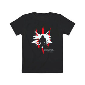 Детская футболка хлопок с принтом OLD WOLF в Тюмени, 100% хлопок | круглый вырез горловины, полуприлегающий силуэт, длина до линии бедер | the witcher 3: wild hunt ведьмак дикая охота