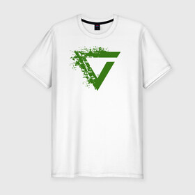 Мужская футболка премиум с принтом Witcher Axii sign в Тюмени, 92% хлопок, 8% лайкра | приталенный силуэт, круглый вырез ворота, длина до линии бедра, короткий рукав | 