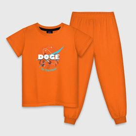 Детская пижама хлопок с принтом Doge NASA в Тюмени, 100% хлопок |  брюки и футболка прямого кроя, без карманов, на брюках мягкая резинка на поясе и по низу штанин
 | Тематика изображения на принте: smile | космос | лайка | луна | собака | улыбка
