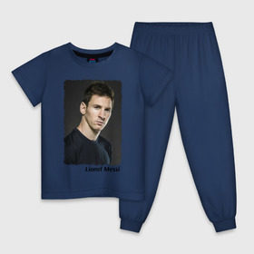 Детская пижама хлопок с принтом Lionel Messi в Тюмени, 100% хлопок |  брюки и футболка прямого кроя, без карманов, на брюках мягкая резинка на поясе и по низу штанин
 | Тематика изображения на принте: lionel messi | аргентина | барселона | лига чемпионов | лионель месси | футбол