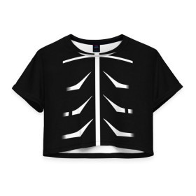 Женская футболка 3D укороченная с принтом Токийский гуль в Тюмени, 100% полиэстер | круглая горловина, длина футболки до линии талии, рукава с отворотами | anime | kaneki | tokyo ghoul | гуль | канеки | канэки кэн
