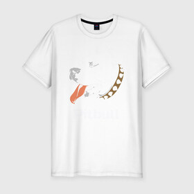 Мужская футболка премиум с принтом Питбуль (Pitbull) в Тюмени, 92% хлопок, 8% лайкра | приталенный силуэт, круглый вырез ворота, длина до линии бедра, короткий рукав | Тематика изображения на принте: 