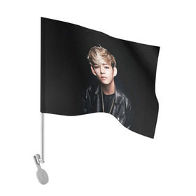 Флаг для автомобиля с принтом Вишня в Тюмени, 100% полиэстер | Размер: 30*21 см | bangtan | bangtan boys | bts | bulletproof boy scouts | k pop | korea | kpop | v | бантаны | ви. вишня | к поп | корея | кпоп | те хен | техен