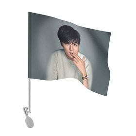 Флаг для автомобиля с принтом LEE MIN HO в Тюмени, 100% полиэстер | Размер: 30*21 см | dramas | k pop | korea | kpop | min ho | minho | дорамы | драмы | к поп | корея | кпоп | ли мин хо | мин хо | минхо. lee min ho