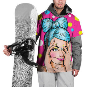 Накидка на куртку 3D с принтом POP ART в Тюмени, 100% полиэстер |  | omg | pop art | арт | поп | ретро | уорхол | энди