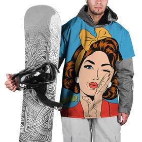Накидка на куртку 3D с принтом POP ART в Тюмени, 100% полиэстер |  | omg | oops | pop art | арт | поп | ретро | уорхол | энди
