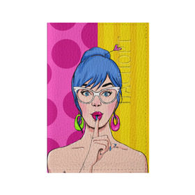 Обложка для паспорта матовая кожа с принтом POP ART в Тюмени, натуральная матовая кожа | размер 19,3 х 13,7 см; прозрачные пластиковые крепления | Тематика изображения на принте: omg | pop art | арт | поп | ретро | уорхол | энди