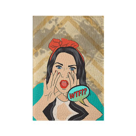 Обложка для паспорта матовая кожа с принтом POP ART в Тюмени, натуральная матовая кожа | размер 19,3 х 13,7 см; прозрачные пластиковые крепления | Тематика изображения на принте: omg | pop art | wtf | арт | поп | ретро | уорхол | энди