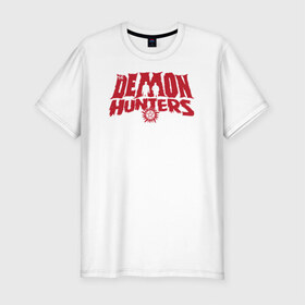 Мужская футболка премиум с принтом The Demon Hunters в Тюмени, 92% хлопок, 8% лайкра | приталенный силуэт, круглый вырез ворота, длина до линии бедра, короткий рукав | Тематика изображения на принте: 