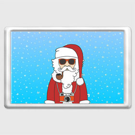 Магнит 45*70 с принтом Дед мороз в Тюмени, Пластик | Размер: 78*52 мм; Размер печати: 70*45 | 2016 | christmas | hipster | new year | дед мороз | животные | нг | новый год | рождество | с новым годом | санта | хипстер