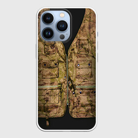 Чехол для iPhone 13 Pro с принтом Жилетка охотника в Тюмени,  |  | Тематика изображения на принте: hunting | жилет | камуфляж | охота | охотник | туризм
