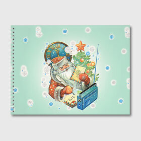 Альбом для рисования с принтом Дед мороз в Тюмени, 100% бумага
 | матовая бумага, плотность 200 мг. | Тематика изображения на принте: 2016 | год | дед мороз | новый | открытка | ретро | с новым годом | советский | ссср