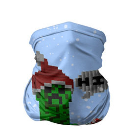 Бандана-труба 3D с принтом Minecraft в Тюмени, 100% полиэстер, ткань с особыми свойствами — Activecool | плотность 150‒180 г/м2; хорошо тянется, но сохраняет форму | creeper | крипер | майнкрафт | новогодний