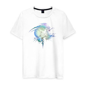 Мужская футболка хлопок с принтом final fantasy xiii logo в Тюмени, 100% хлопок | прямой крой, круглый вырез горловины, длина до линии бедер, слегка спущенное плечо. | final fantasy xiii logo финальная фантазия