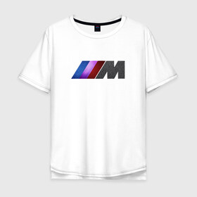 Мужская футболка хлопок Oversize с принтом BMW M texture в Тюмени, 100% хлопок | свободный крой, круглый ворот, “спинка” длиннее передней части | 5 | bmw | m | бмв | м
