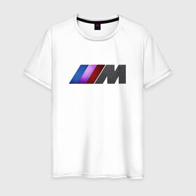 Мужская футболка хлопок с принтом BMW M texture в Тюмени, 100% хлопок | прямой крой, круглый вырез горловины, длина до линии бедер, слегка спущенное плечо. | 5 | bmw | m | бмв | м