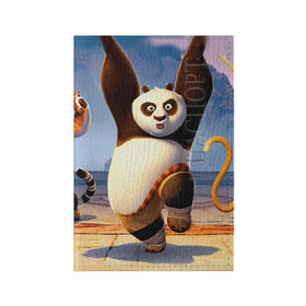 Обложка для паспорта матовая кожа с принтом Кунг фу панда в Тюмени, натуральная матовая кожа | размер 19,3 х 13,7 см; прозрачные пластиковые крепления | kung fu | kung fu panda | panda | кунг фу | кунг фу панда | кунгфу | панда. кунг фу | по