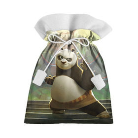 Подарочный 3D мешок с принтом Кунг фу панда в Тюмени, 100% полиэстер | Размер: 29*39 см | Тематика изображения на принте: kung fu | kung fu panda | panda | кунг фу | кунг фу панда | кунгфу | панда. кунг фу | по
