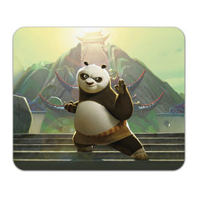 Коврик прямоугольный с принтом Кунг фу панда в Тюмени, натуральный каучук | размер 230 х 185 мм; запечатка лицевой стороны | kung fu | kung fu panda | panda | кунг фу | кунг фу панда | кунгфу | панда. кунг фу | по