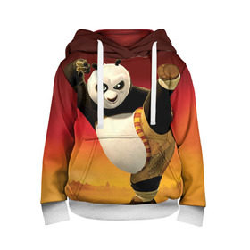 Детская толстовка 3D с принтом Кунг фу панда в Тюмени, 100% полиэстер | двухслойный капюшон со шнурком для регулировки, мягкие манжеты на рукавах и по низу толстовки, спереди карман-кенгуру с мягким внутренним слоем | Тематика изображения на принте: kung fu | kung fu panda | panda | кунг фу | кунг фу панда | кунгфу | панда. кунг фу | по