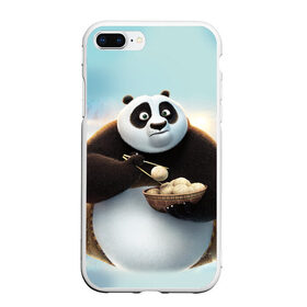 Чехол для iPhone 7Plus/8 Plus матовый с принтом Кунг фу панда в Тюмени, Силикон | Область печати: задняя сторона чехла, без боковых панелей | Тематика изображения на принте: панда