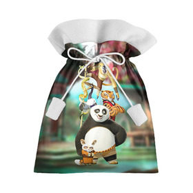 Подарочный 3D мешок с принтом Кунг фу панда в Тюмени, 100% полиэстер | Размер: 29*39 см | kung fu | kung fu panda | panda | кунг фу | кунг фу панда | кунгфу | панда. кунг фу | по