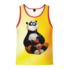Мужская майка 3D с принтом Кунг фу панда в Тюмени, 100% полиэстер | круглая горловина, приталенный силуэт, длина до линии бедра. Пройма и горловина окантованы тонкой бейкой | kung fu | kung fu panda | panda | кунг фу | кунг фу панда | кунгфу | панда. кунг фу | по