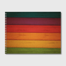 Альбом для рисования с принтом Colored fence в Тюмени, 100% бумага
 | матовая бумага, плотность 200 мг. | color | полосочки | цвет