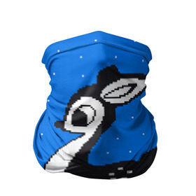 Бандана-труба 3D с принтом Олененок в Тюмени, 100% полиэстер, ткань с особыми свойствами — Activecool | плотность 150‒180 г/м2; хорошо тянется, но сохраняет форму | зима | олененок | пиксели | снег